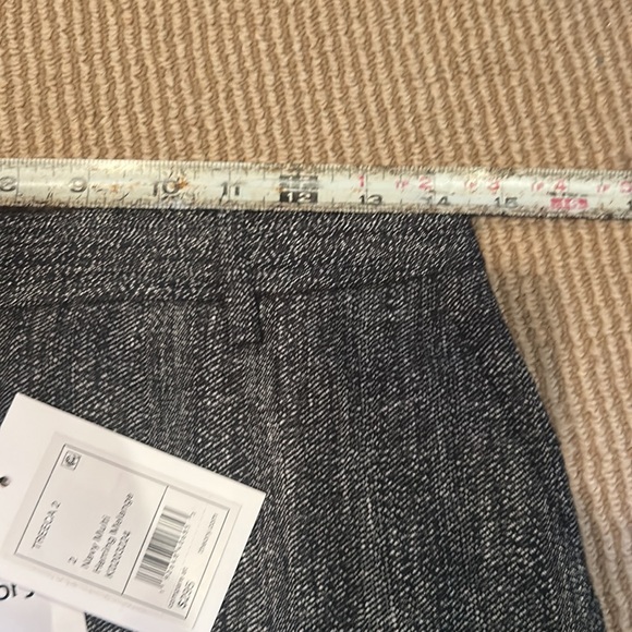 NWT THEORY trecca 2 pants in navy herring melange size 2/4 - Picture 9 of 14